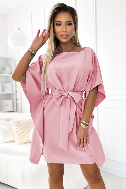 287-32 SOFIA Butterfly dress - dirty pink - Livre e Solta Fashion