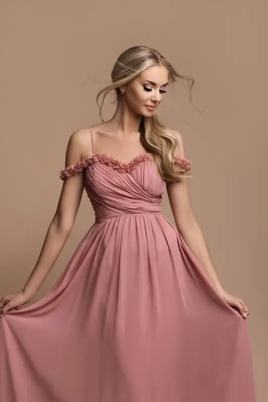 BEATRICE DRESS OLD PINK 77002-1 - Livre e Solta Fashion