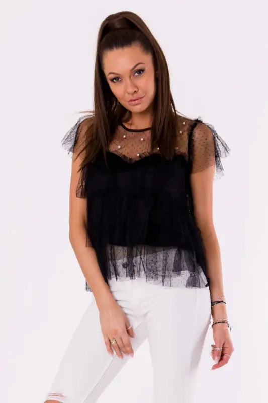 BLOUSE -BLACK 48025-1 - Livre e Solta Fashion