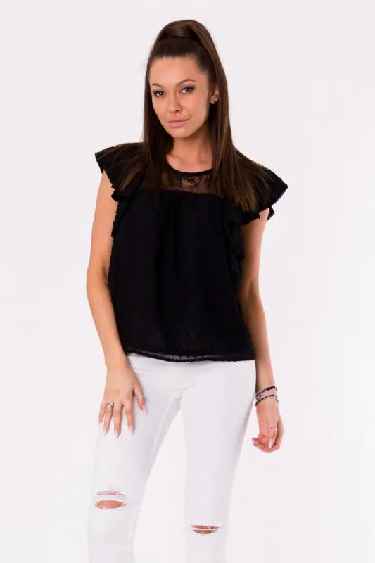 BLOUSE -BLACK 48028-4 - Livre e Solta Fashion