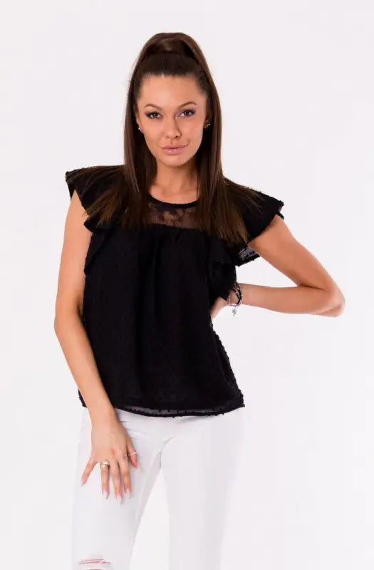 BLOUSE -BLACK 48028-4 - Livre e Solta Fashion