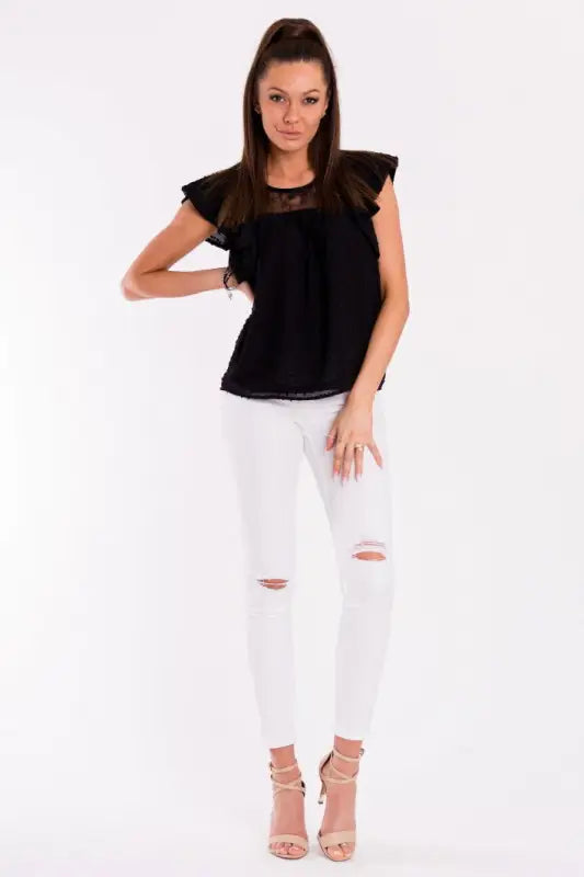 BLOUSE -BLACK 48028-4 - Livre e Solta Fashion