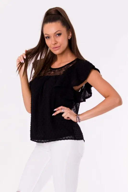 BLOUSE -BLACK 48028-4 - Livre e Solta Fashion