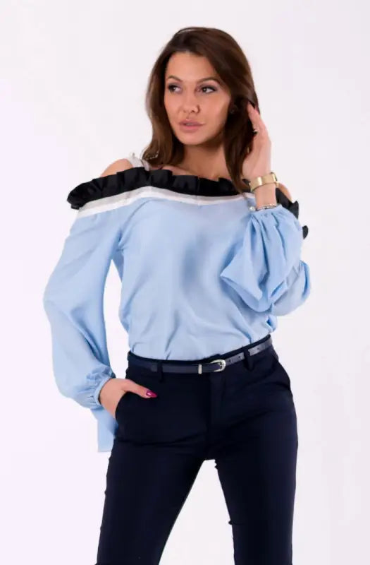 BLOUSE -BLUE 46031-1 - Livre e Solta Fashion