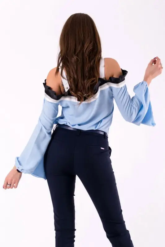 BLOUSE -BLUE 46031-1 - Livre e Solta Fashion