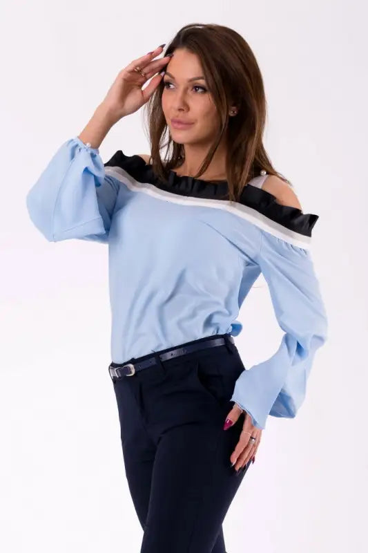 BLOUSE -BLUE 46031-1 - Livre e Solta Fashion