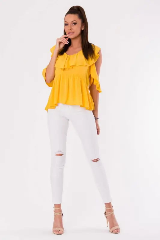 BLOUSE - MUSTARD 48027-1 - Livre e Solta Fashion