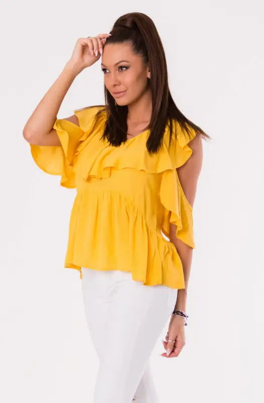 BLOUSE - MUSTARD 48027-1 - Livre e Solta Fashion