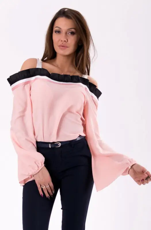 BLOUSE -POWDER PINK 46031-2 - Livre e Solta Fashion