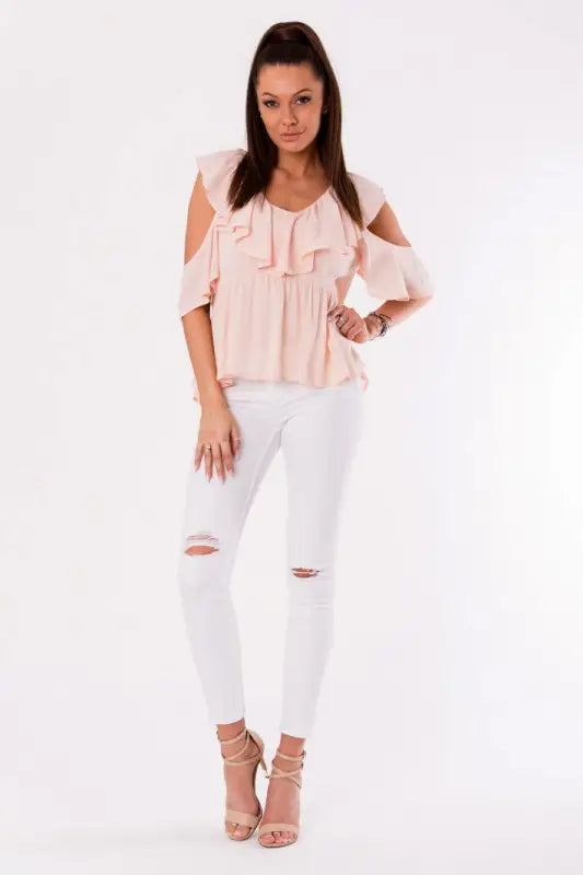 BLOUSE -POWDER PINK 48027-3 - Livre e Solta Fashion