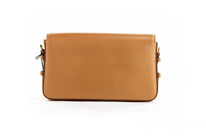 Burberry Grace Small Nutmeg Smooth Leather Flap Crossbody Clutch Handbag Purse - Livre e Solta Fashion