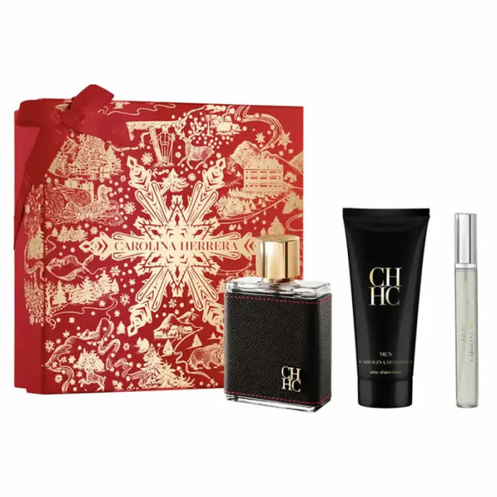 Carolina Herrera Ch Men Eau De Toilette Spray 100ml Set 3 Pieces - Livre e Solta Fashion