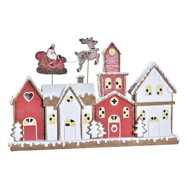 Christmas bauble DKD Home Decor House Resin (41 x 7,5 x 27 cm) - Livre e Solta Fashion