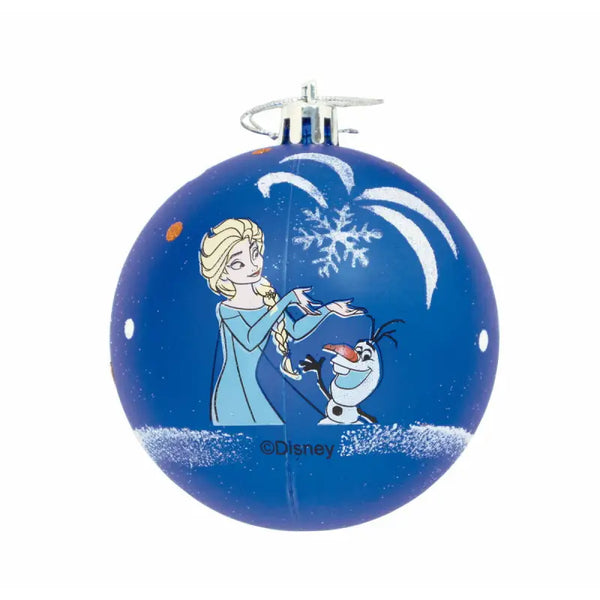 Christmas Bauble Frozen Memories 6 Units Blue White Plastic (Ø 8 cm) - Livre e Solta Fashion