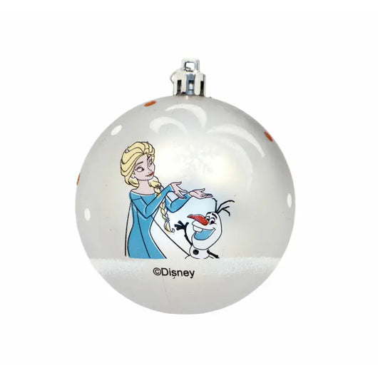 Christmas Bauble Frozen Memories Silver 10Units Plastic (Ø 6 cm) - Livre e Solta Fashion