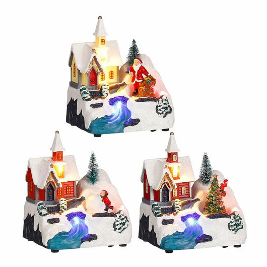 Christmas bauble Scene 11,5 x 9,5 x 14 cm Church - Livre e Solta Fashion