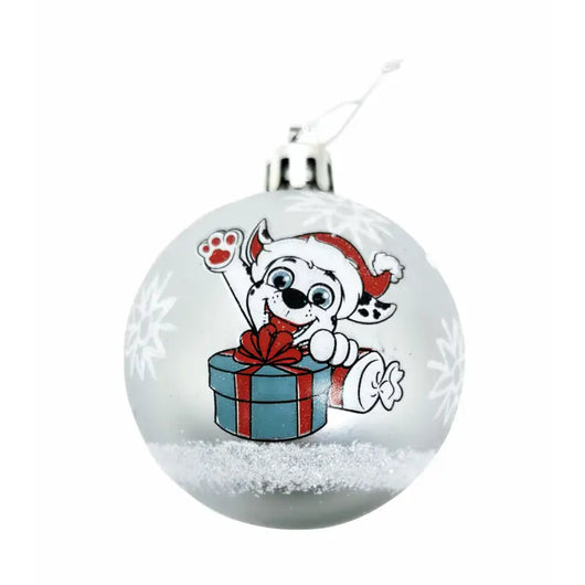 Christmas Bauble The Paw Patrol Friendship Silver 6 Units Plastic (Ø 8 cm) - Livre e Solta Fashion