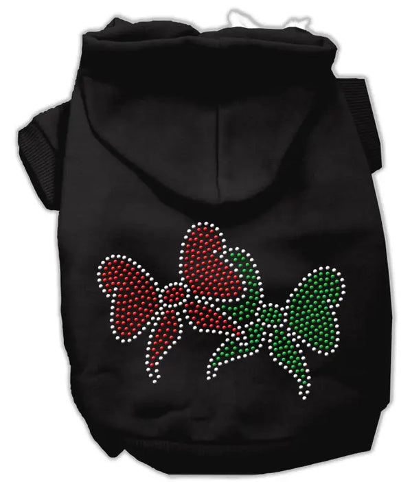 Christmas Bows Rhinestone Hoodie - Livre e Solta Fashion