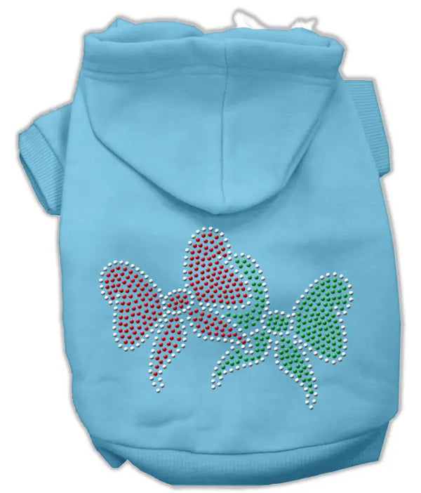 Christmas Bows Rhinestone Hoodie - Livre e Solta Fashion