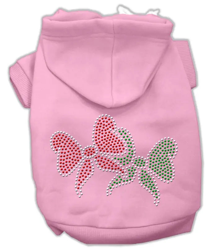 Christmas Bows Rhinestone Hoodie - Livre e Solta Fashion