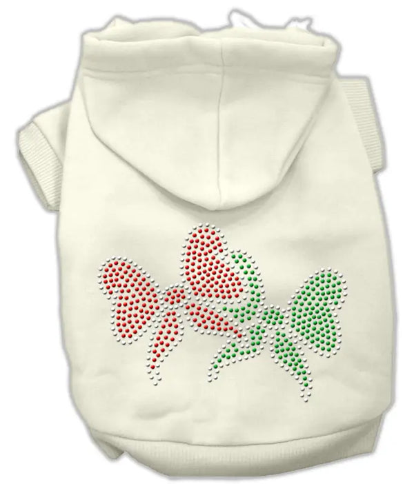 Christmas Bows Rhinestone Hoodie - Livre e Solta Fashion