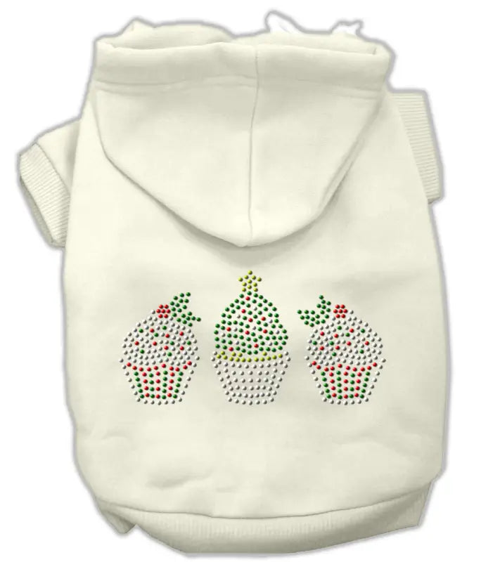 Christmas Cupcakes Rhinestone Hoodie - Livre e Solta Fashion