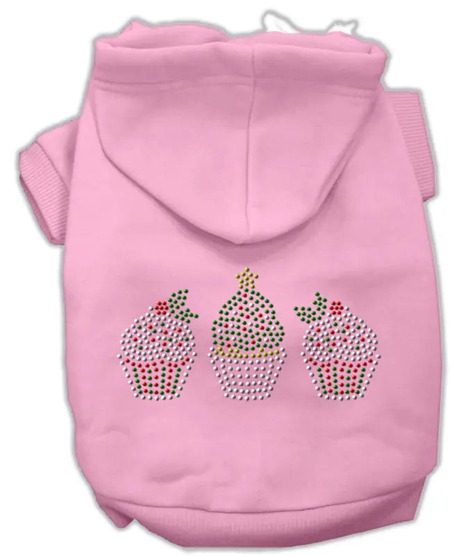 Christmas Cupcakes Rhinestone Hoodie - Livre e Solta Fashion