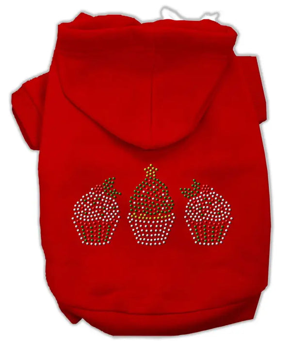 Christmas Cupcakes Rhinestone Hoodie - Livre e Solta Fashion