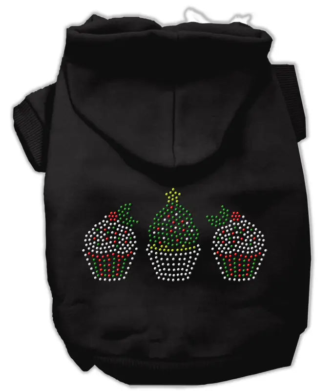 Christmas Cupcakes Rhinestone Hoodie - Livre e Solta Fashion