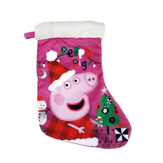 Christmas Stocking Peppa Pig Cosy corner 42 cm Polyester - Livre e Solta Fashion