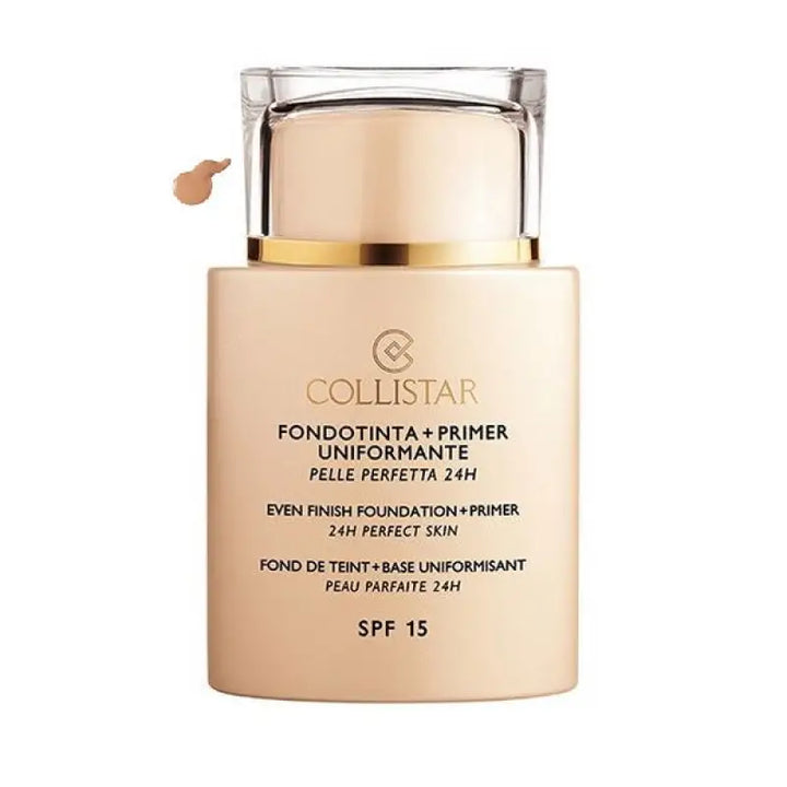 Collistar Even Finish Foundation Plus Primer 24h Perfect Skin Spf15 04 Cookie 35ml - Livre e Solta Fashion