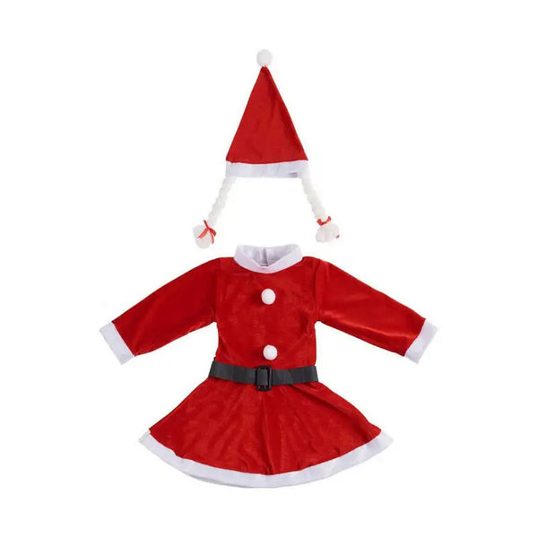 Costume for Children Mother Christmas 4-6 years Red White - Livre e Solta Fashion