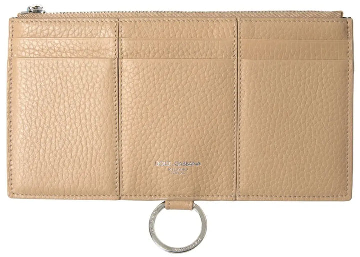 Dolce & Gabbana Beige Leather Shoulder Cardholder Shoulder Strap Wallet - Livre e Solta Fashion