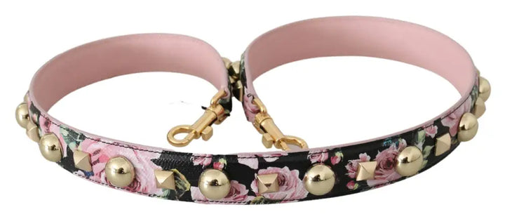 Dolce & Gabbana Elegant Floral Leather Shoulder Strap - Livre e Solta Fashion