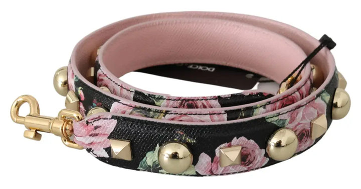 Dolce & Gabbana Elegant Floral Leather Shoulder Strap - Livre e Solta Fashion