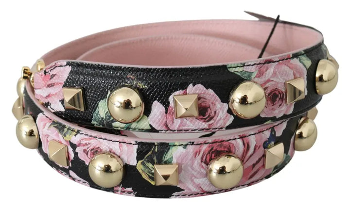 Dolce & Gabbana Elegant Floral Leather Shoulder Strap - Livre e Solta Fashion