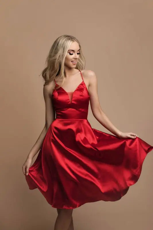 DORIANE DRESS RED 79001-2 - Livre e Solta Fashion