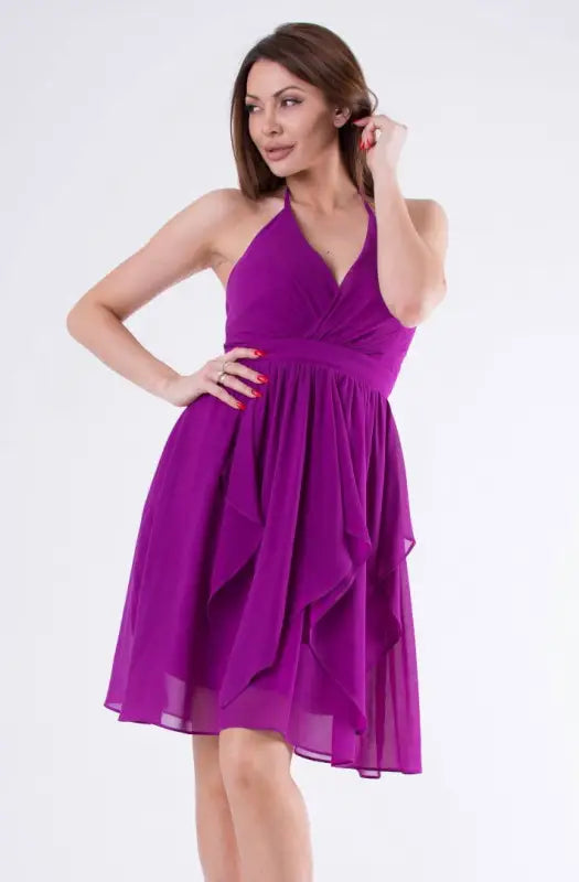 EVA & LOLA DRESS intense violet 58005-1 - Livre e Solta Fashion