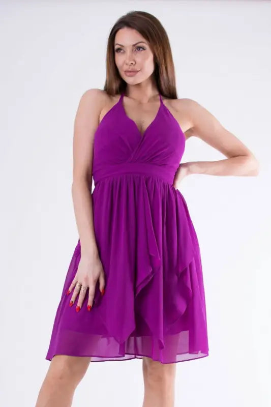 EVA & LOLA DRESS intense violet 58005-1 - Livre e Solta Fashion