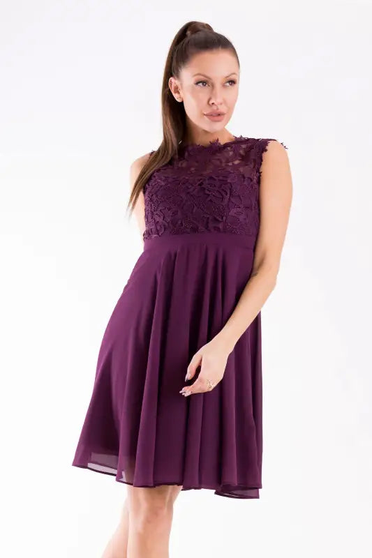 EVA & LOLA DRESS plum 26012-11 - Livre e Solta Fashion