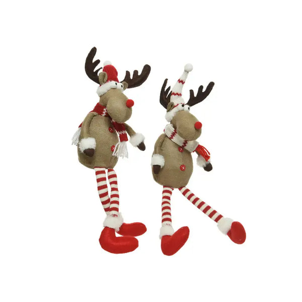 Fluffy toy Decoris Christmas Reindeer 12,5 x 16 x 49 cm - Livre e Solta Fashion