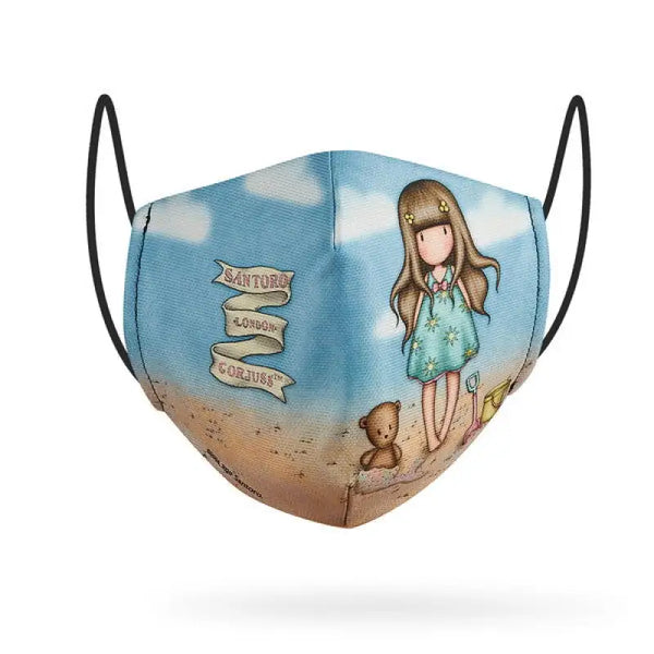 Hygienic Reusable Fabric Mask Gorjuss 6-9 years Children's Sky blue - Livre e Solta Fashion