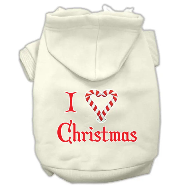 I Heart Christmas Screen Print Pet Hoodies - Livre e Solta Fashion