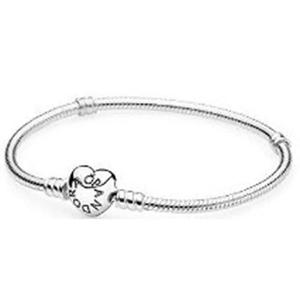 Ladies' Bracelet Pandora HEART CLASP SNAKE CHAIN - Livre e Solta Fashion