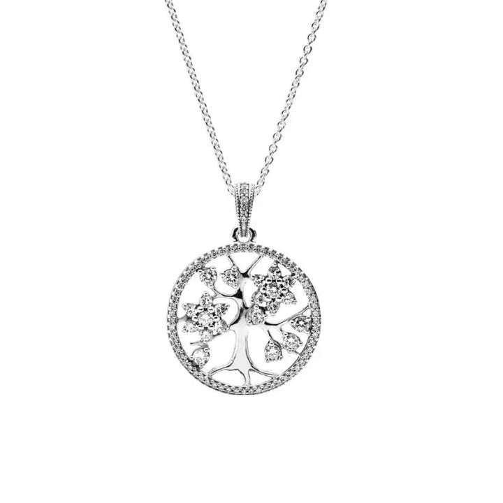 Ladies' Necklace Pandora SPARKLING FAMILY TREE NECKLACE - Livre e Solta Fashion