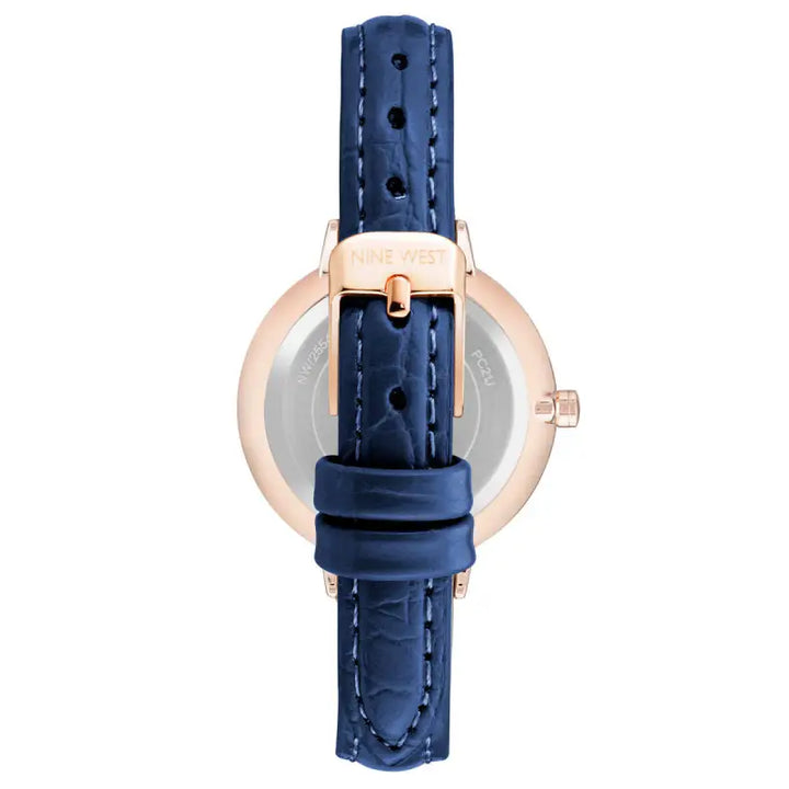 Navy blue and rose gold ladies' watch with sleek, stylish design from Livre e Solta Fashion