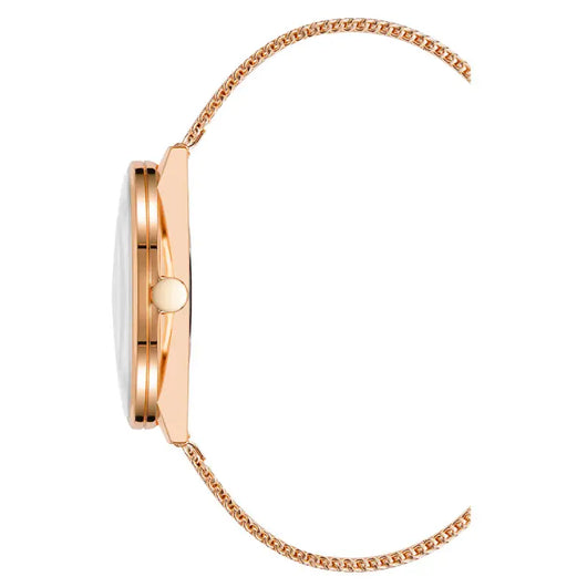 Rose gold-colored ladies' watch with a sleek, minimalist design from the Nine West NW_2668NVRG collection, showcased against a plain background.