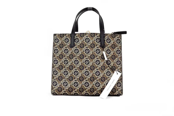 Marc Jacobs Mini Grind Signet Printed Leather Crossbody Tote Handbag Purse - Livre e Solta Fashion