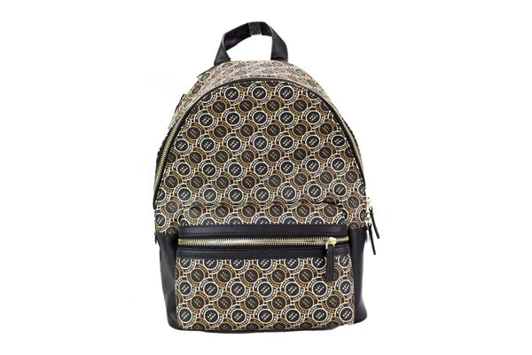 Marc Jacobs Signet Medium Black Logo Printed Leather Shoulder Backpack Bookbag - Livre e Solta Fashion