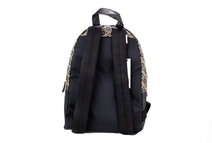 Marc Jacobs Signet Medium Black Logo Printed Leather Shoulder Backpack Bookbag - Livre e Solta Fashion